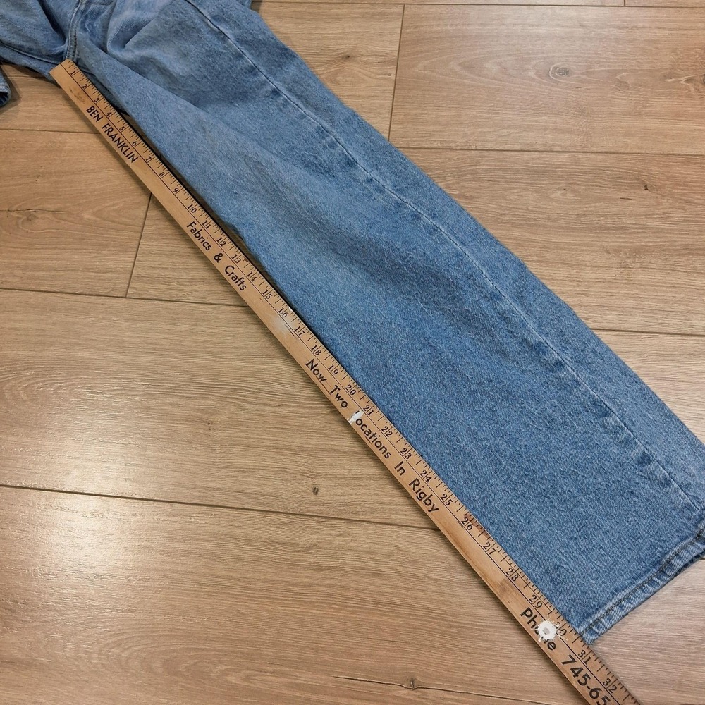 Levis Premium Ribcage Straight Jeans Womens 24x32 Light Wash High Rise Denim - Picture 10 of 12